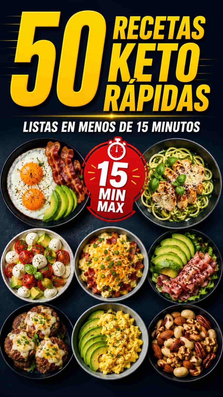 50 Recetas Keto Rápidas — Listas en menos de 15 minutos